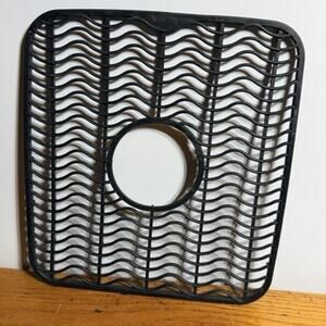 Rubbermaid Rubber Sink Protector Mat #1295 Black 11.5” x 12.5” 2021